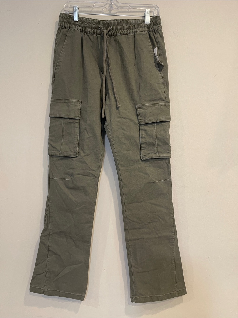 NWT PacSun Olive Green Cargo Slim Boot with Drawstring Size Small - Picture 7 of 8
